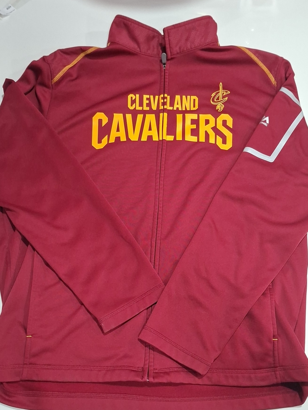 MAJESTIC Cleveland Cavaliers Men's Full-Zip Jacket - Maroon/Gold